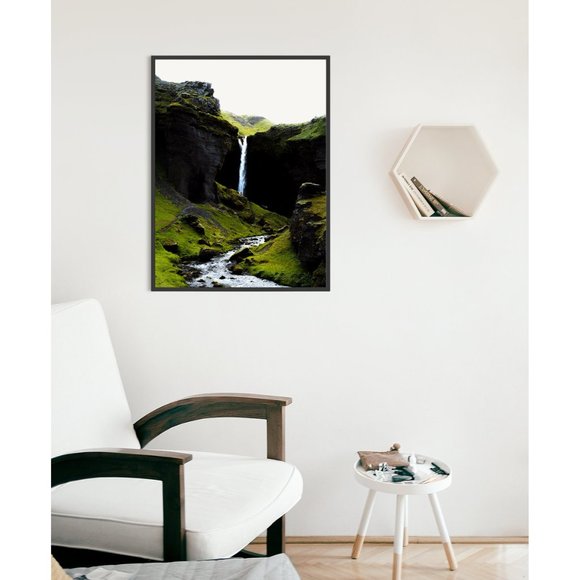 Kvernufoss In South Iceland Waterfall Wall Art Design Poster Print Decor - Picture 4 of 9